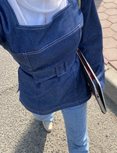Load image into Gallery viewer, Denim belted top
