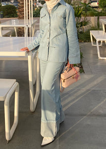 Lightwash denim set
