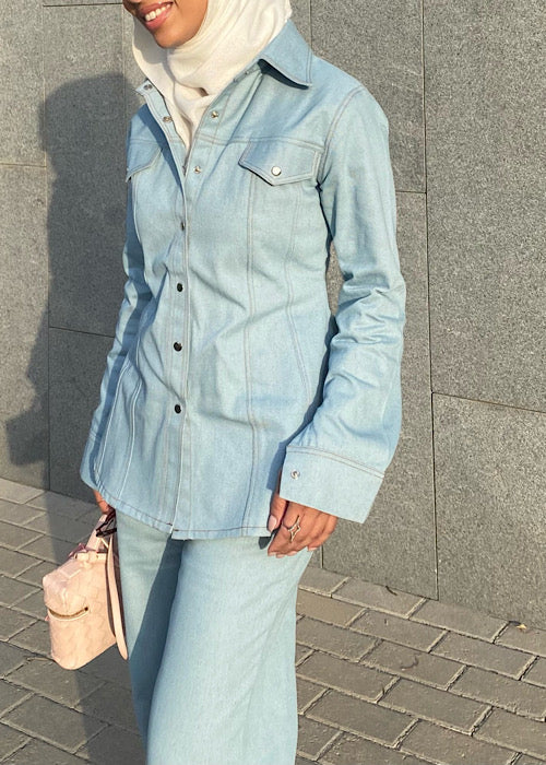 Lightwash denim set