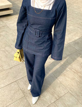 Load image into Gallery viewer, Denim belted top
